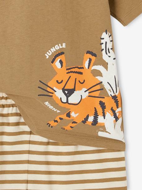 Pack of 2 Tiger Pyjamas for Boys khaki 