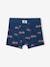 Pack of 5 'Firefighter' Stretch Boxers in Organic Cotton for Boys ocean blue 