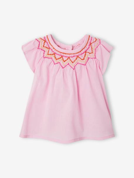 Blouse, Shorts & Headband Ensemble for Babies rose 