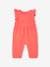 Cotton Gauze Jumpsuit for Babies coral+ecru 