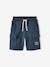 Cargo-Style Sports Shorts for Boys aqua green+navy blue 