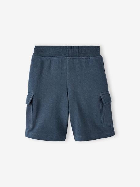 Cargo-Style Sports Shorts for Boys aqua green+navy blue 