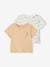 Pack of 2 Short Sleeve, Organic Cotton T-Shirts for Newborn Babies beige 