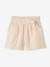 Paperbag Shorts in Cotton Gauze for Girls almond green+coral+pale blue+vanilla 