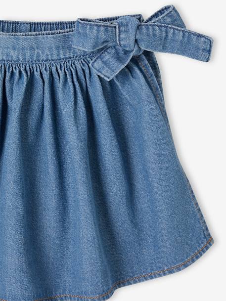 Skort for Girls in Lightweight Denim stone 