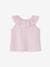 Sleeveless Blouse with Ruffle in Broderie Anglaise for Babies lilac 