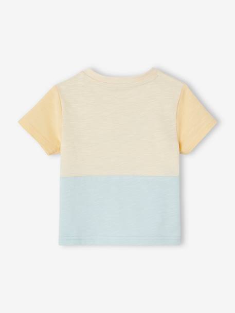 Colourblock 'Happy Summer' T-Shirt for Babies sky blue 