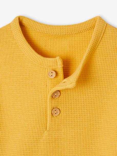 Honeycomb Grandad-Style T-Shirt for Babies yellow 