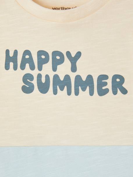 Colourblock 'Happy Summer' T-Shirt for Babies sky blue 