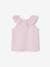 Sleeveless Blouse with Ruffle in Broderie Anglaise for Babies lilac 