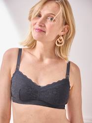 Maternity-Lingerie-Pack of 2 Bras in Microfibre & Lace, Nursing Special