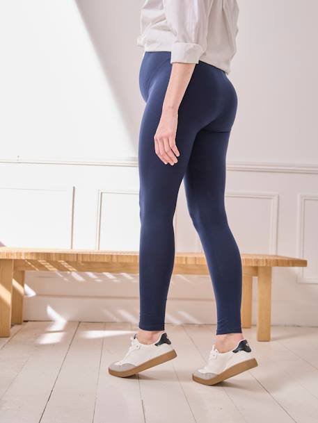 Long Maternity Leggings Black+navy blue 