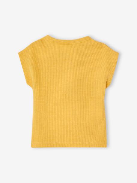 Honeycomb Grandad-Style T-Shirt for Babies yellow 