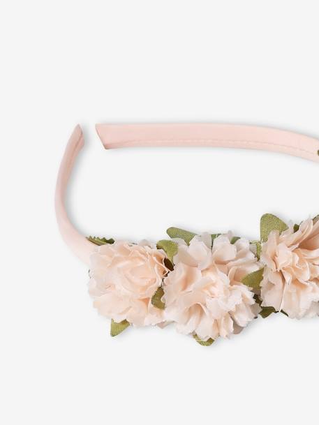 Alice Band Covered in Flowers peach 