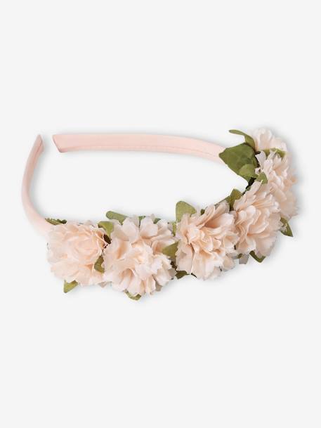 Alice Band Covered in Flowers peach 