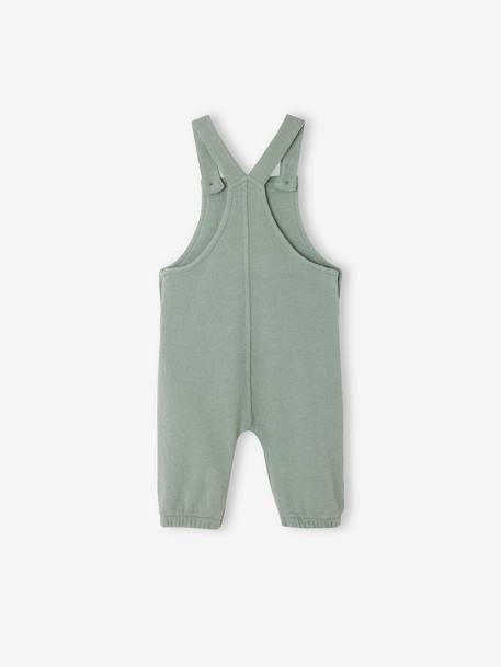 Fleece Dungarees for Newborn Babies grey green 