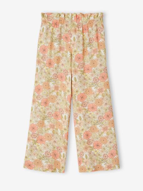 Floral Print Trousers ecru+multicoloured 