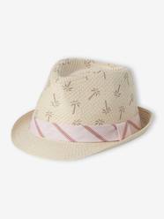 Baby-Accessories-Hats-Paper Straw Hat & Striped Ribbon for Baby Boys