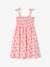 Smocked Dress with Straps for Girls rose+tangerine 