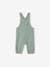 Fleece Dungarees for Newborn Babies grey green 