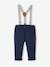 Trousers with Removable Braces for Babies navy blue 