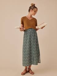 Long Skirt in Cotton Gauze for Maternity, ENVIE DE FRAISE