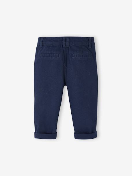 Trousers with Removable Braces for Babies navy blue 