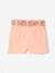 Cotton Gauze Shorts with Floral Belt for Babies apricot+ecru+navy blue 