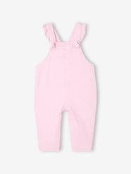 Twill Dungarees with Ruffles, for Babies