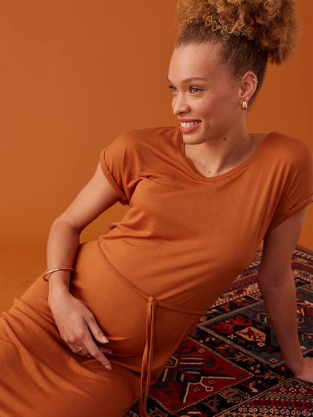 Long Dress for Maternity, by ENVIE DE FRAISE caramel 