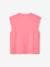 Sleeveless Top with Bird, for Girls ecru+sweet pink 