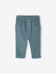 Trousers in Cotton Gauze for Babies