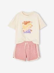 -T-Shirt & Shorts, "Flower Power" for Girls