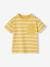 Striped T-Shirt for Boys aqua green+ochre 