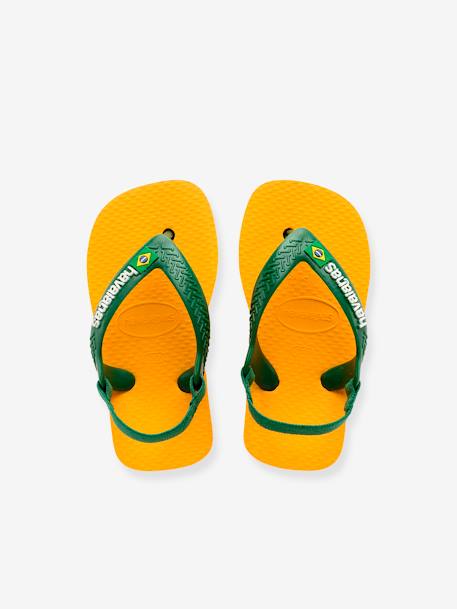 Brasil Logo II Flip-Flops for Babies, by HAVAIANAS yellow 