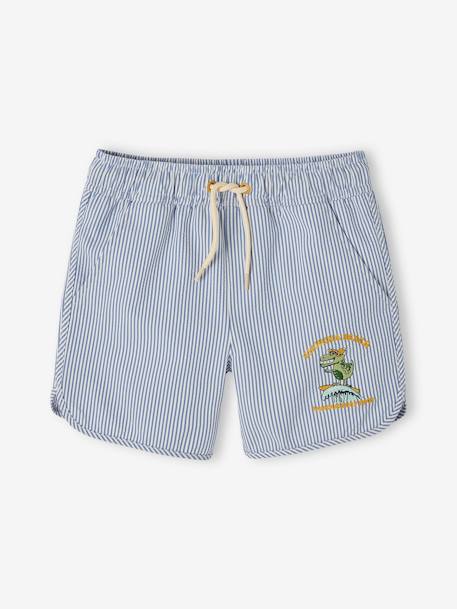 Striped Swim Shorts for Boys striped blue 