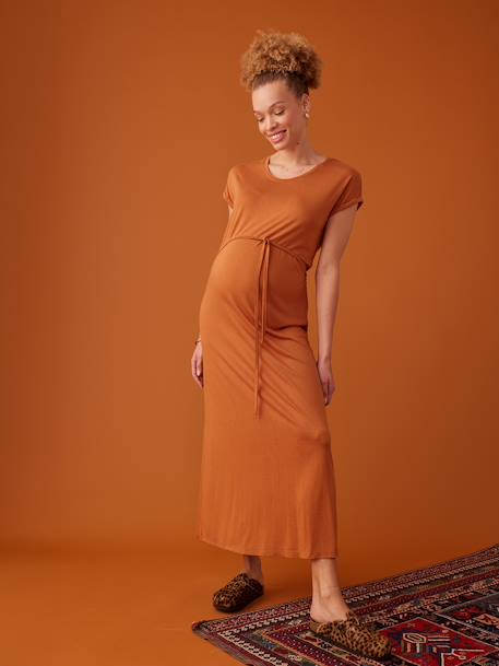 Long Dress for Maternity, by ENVIE DE FRAISE caramel 