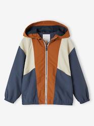 Boys-Coats & Jackets-Parkas & Coats-Colourblock Windcheater with Hood for Boys