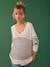 Fine Knit Jumper for Maternity, ENVIE DE FRAISE pomegranate+white 