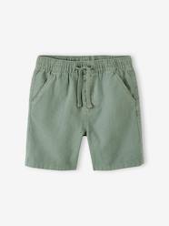 -Cotton/Linen Bermuda Shorts for Boys