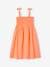 Smocked Dress with Straps for Girls rose+tangerine 