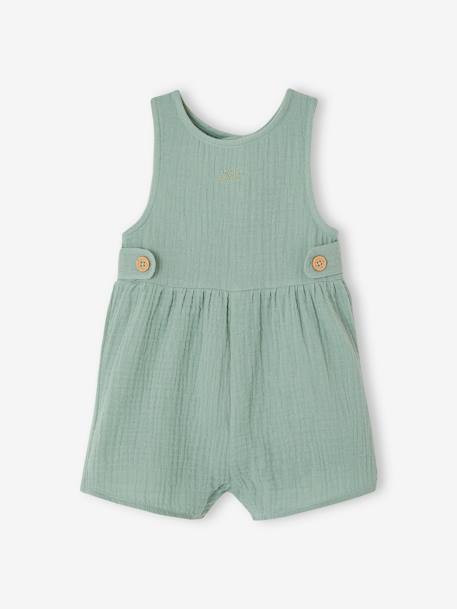 3-Piece Combo: T-Shirt, Jumpsuit & Headband for Babies old rose+sage green 