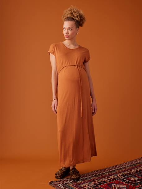 Long Dress for Maternity, by ENVIE DE FRAISE caramel 