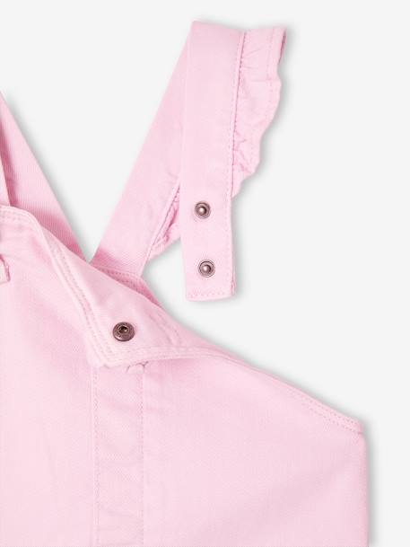 Twill Dungarees with Ruffles, for Babies lilac 