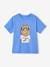 Fun T-Shirt with Animal, for Boys azure+turquoise+white 