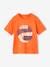 T-Shirt with Holiday Motifs for Boys ink blue+tangerine 