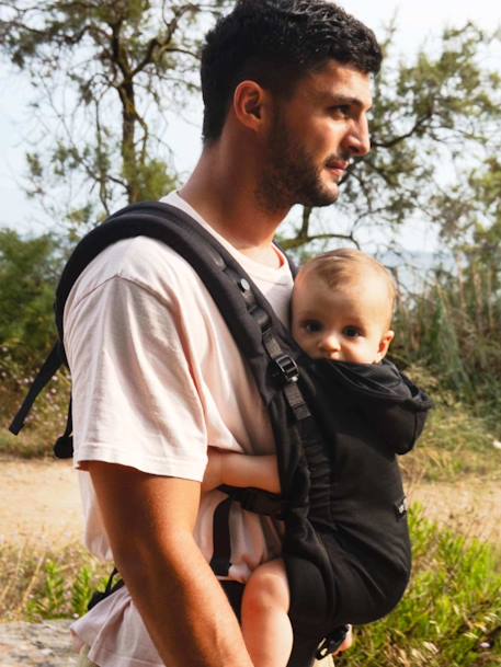 Physiological Baby Carrier, HoodieCarrier 2 by LOVE RADIUS black+grey+printed black 