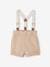 Occasion Wear Ensemble: Shirt + Shorts + Braces for Babies taupe 