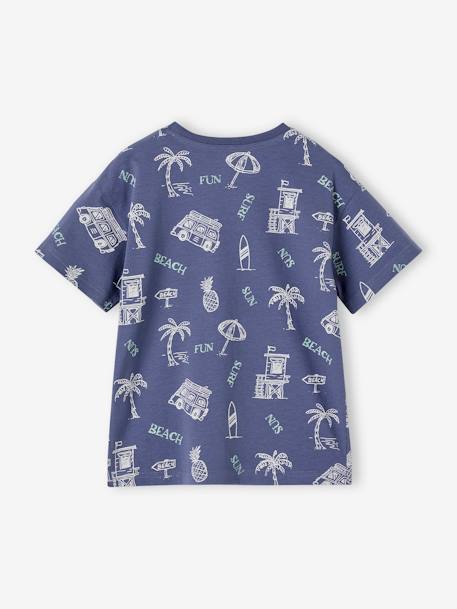 T-Shirt with Graphic Holiday Motifs for Boys slate blue 