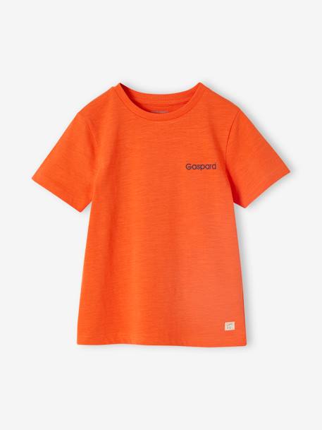 Short Sleeve T-Shirt, for Boys Blue+navy blue+tangerine+white 